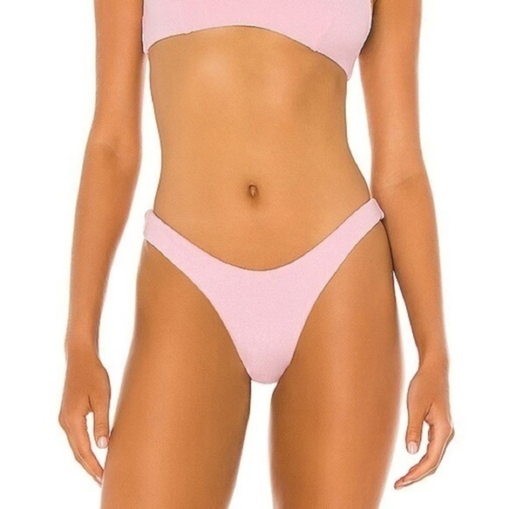 NWT It’s Now Cool 90's Bikini Bottom in Pastel Pink Terry size large